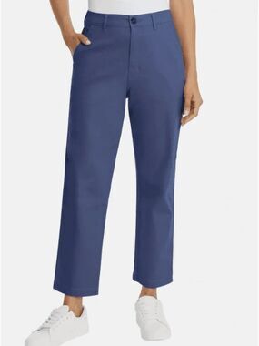 NWT G.H. Bass & Co. Women Chino Ankle Pants, Blue - Size 8